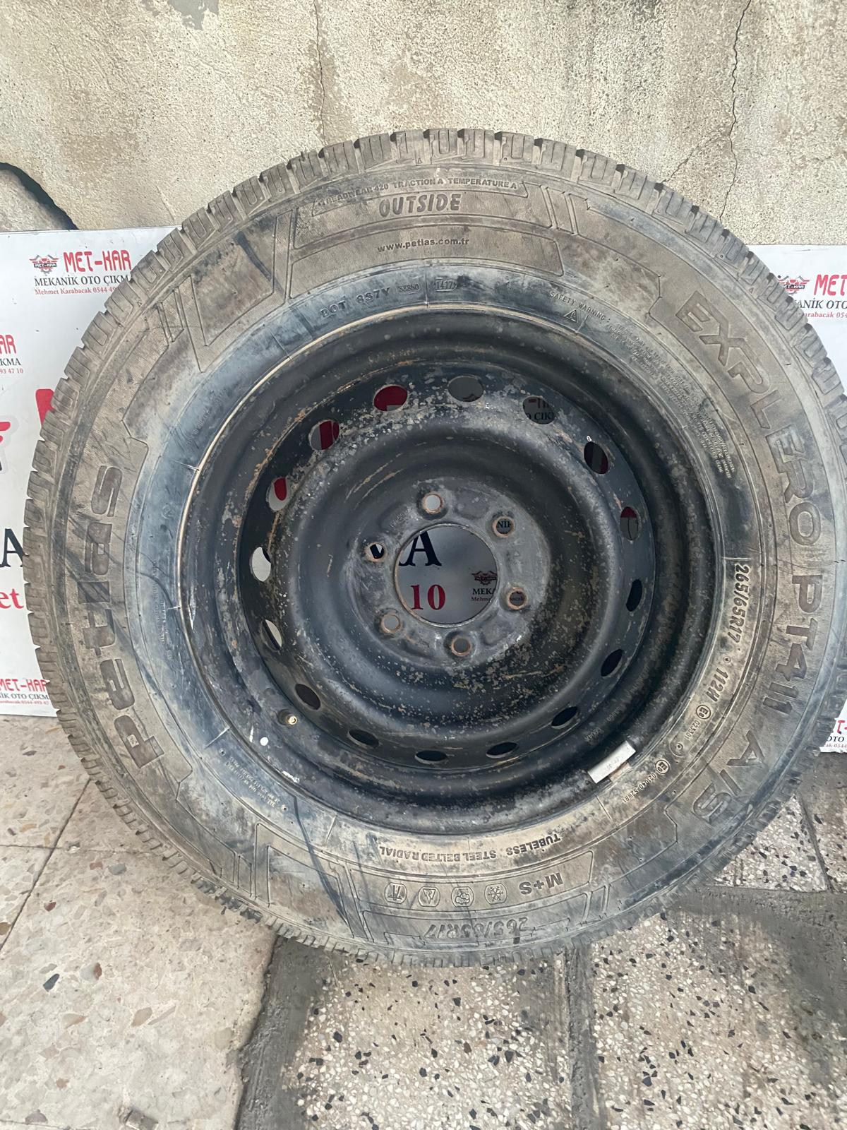FORD RANGER STEPNE , JANT VE LASTİK , YEDEK LASTİK VE JANTI , AB391007 FA , AB391007 , G904X ,  LASTİK EBATI 265/65R17