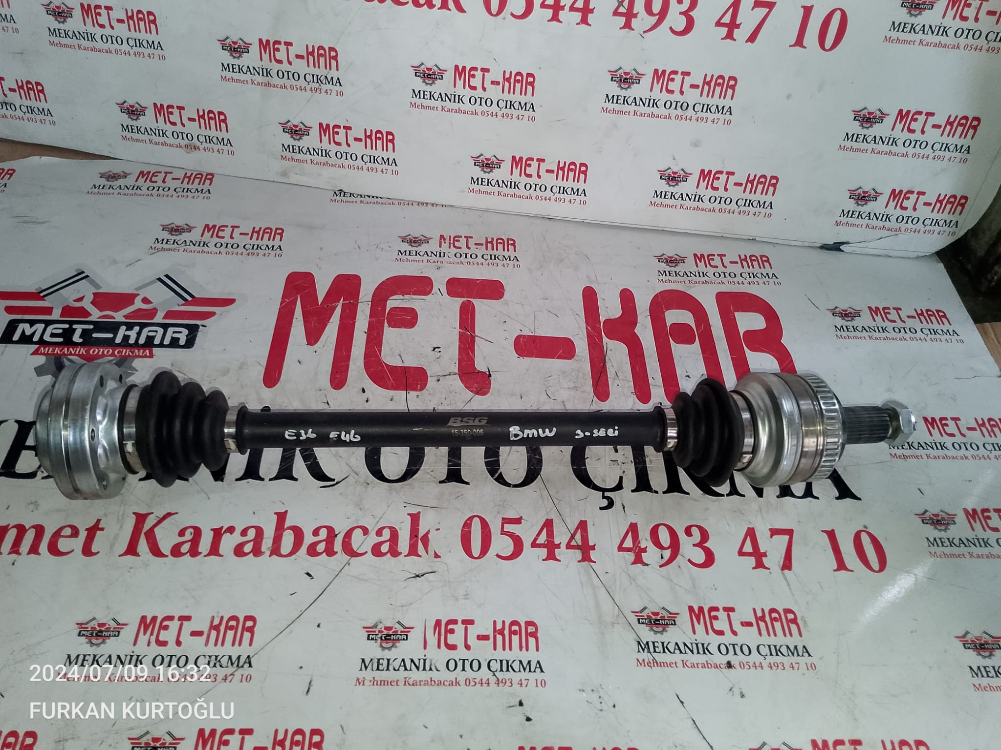 BMW 3 serisi benzinli AKS SOL ARKA AKİS ( BSG 15-350-006 ) ürün BSG marka 33211229587