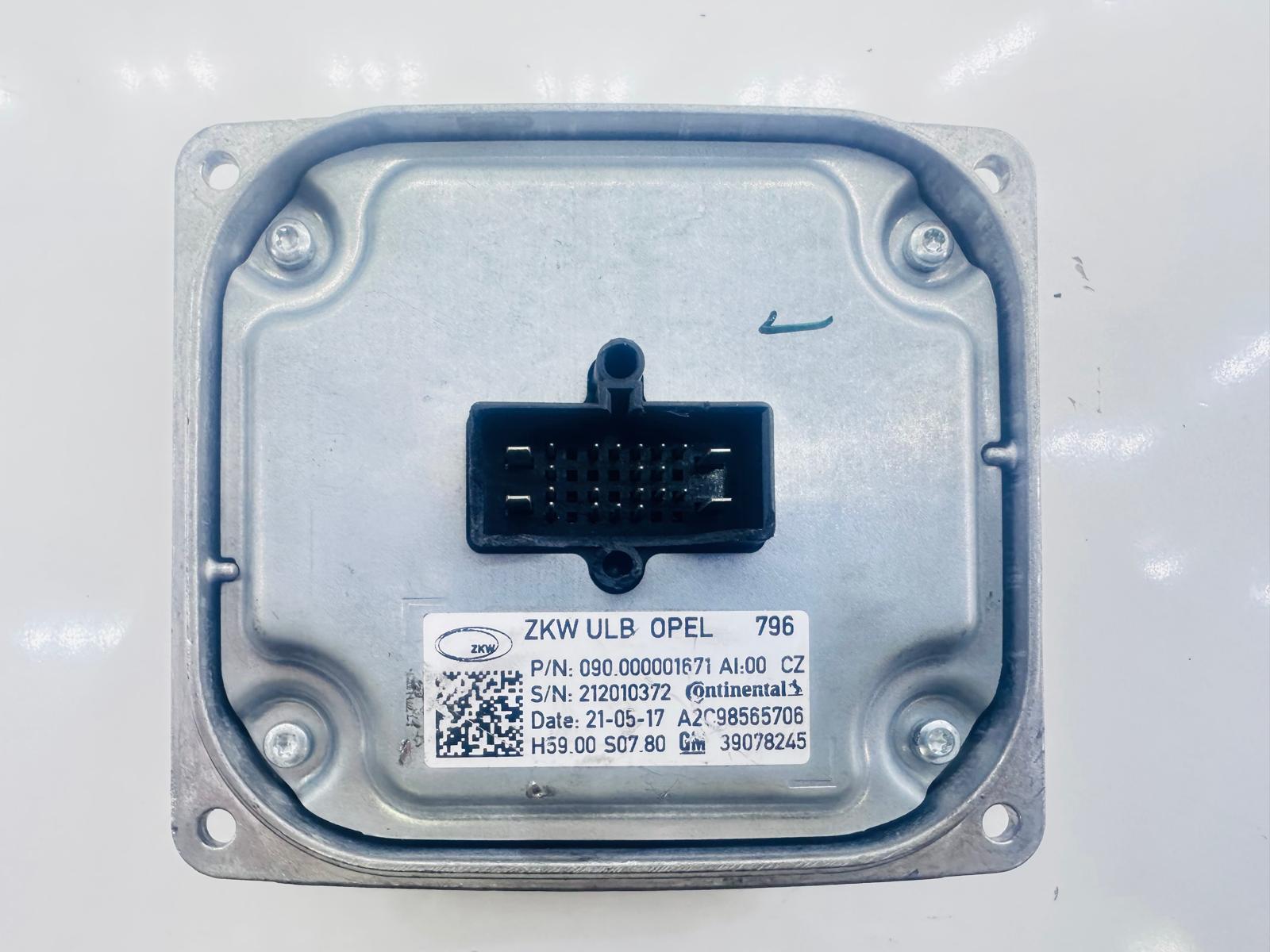 OPEL ASTRA K GM 39078245 FAR KONTROL ÜNİTESİ, FAR BEYNİ,  39024626,  13469947
